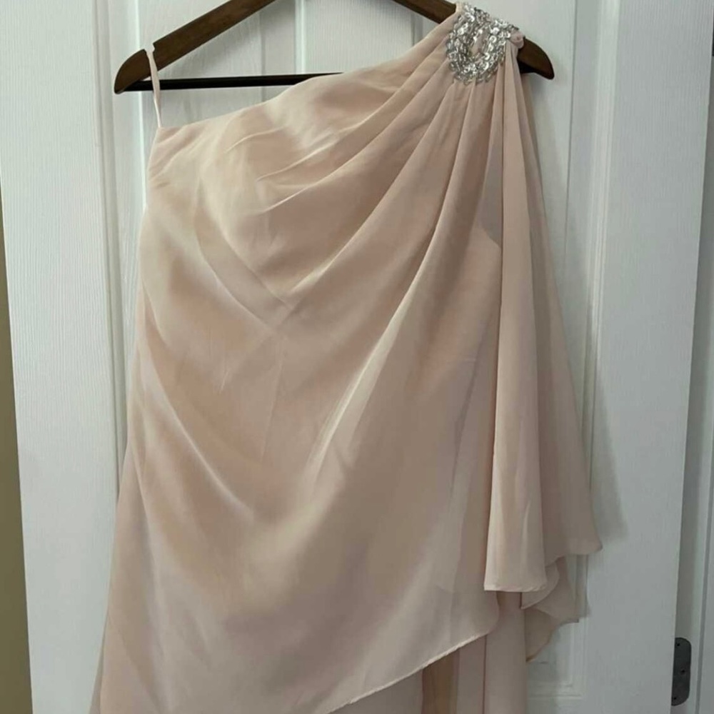 Beautiful Dusty Rose One Shoulder Dress Size 6. Never… Gem